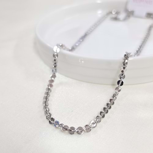 XUPING 4 MM PULLU ZİNCİR KOLYE 50 CM BEYAZ