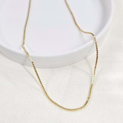 XUPING 1,30 MM İNCE KÜP ZİNCİR KOLYE 55 CM GOLD
