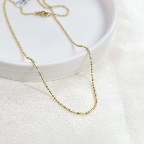 XUPING KESİK İNCE TOP TOP ZİNCİR KOLYE 60 CM GOLD