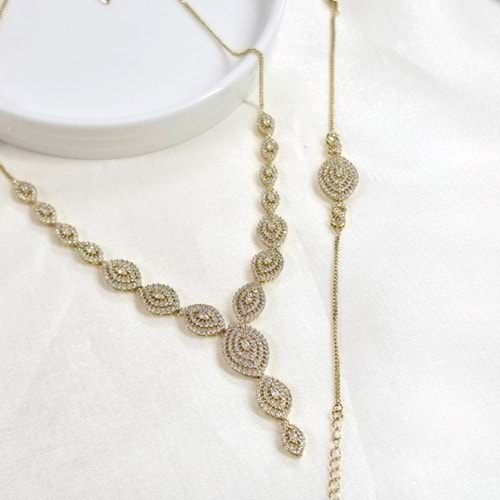 XUPING 20 MM MEKİK GERDANLIK KOLYE BİLEKLİK SET GOLD