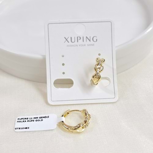 XUPING 11 MM GEMİCİ HALKA KÜPE GOLD