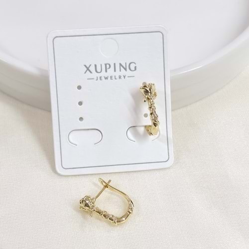XUPING 10 MM GÜL J HALKA KÜPE GOLD