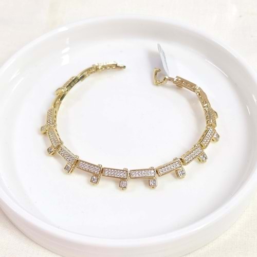 XUPING 5 MM SU YOLU TAŞLI BİLEKLİK GOLD 16+2+2 CM