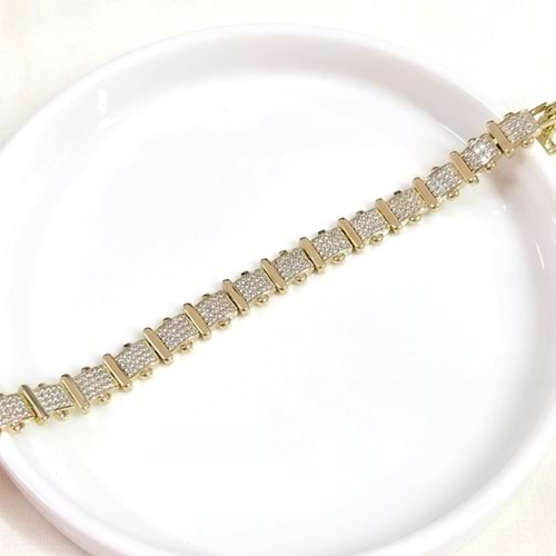 XUPING 10 MM TAŞLI BİLEKLİK GOLD 17+2 CM