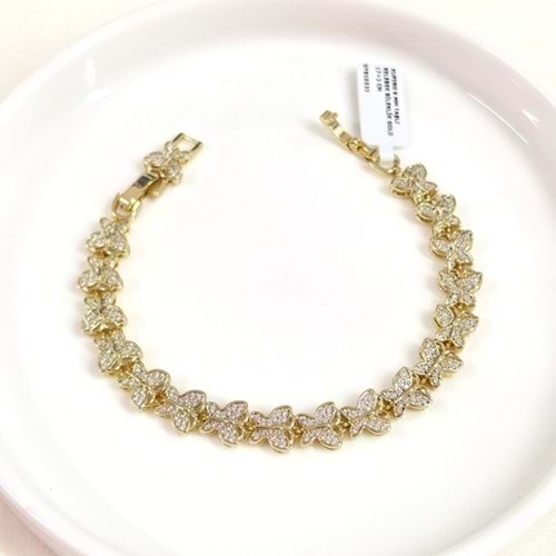 XUPING 8 MM TAŞLI KELEBEK BİLEKLİK GOLD 17+2 CM