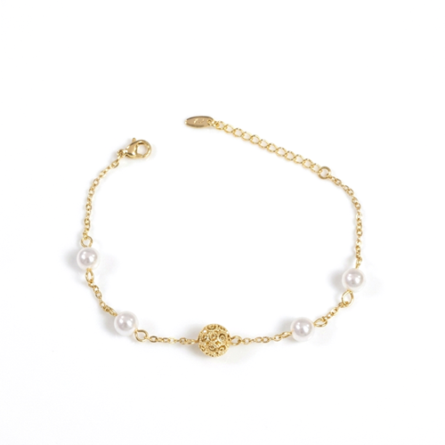 XUPING İNCİ TOP BİLEKLİK 17+3 CM GOLD