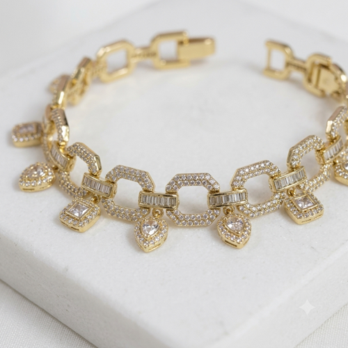 XUPING 9 MM SALLANTILI MONTÜR BİLEKLİK 16+2 CM GOLD