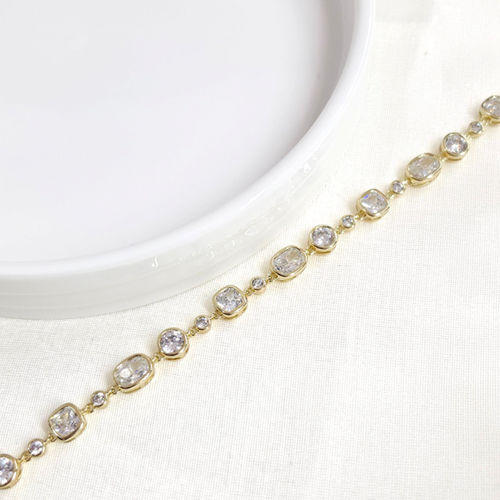 XUPING 6 MM TAŞLI BİLEKLİK 17+2 CM GOLD