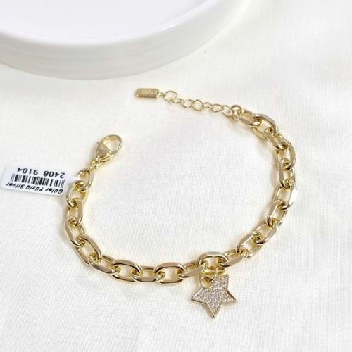 CMJEWELRY YILDIZ BİLEKLİK 17+3 CM GOLD
