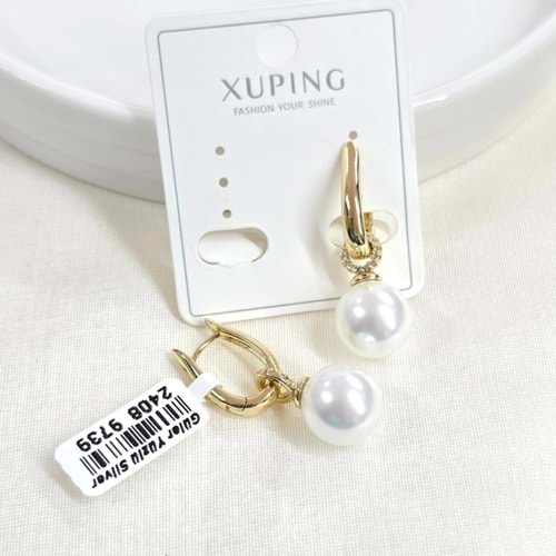 XUPING 12 MM İNCİ HALKA KÜPE GOLD
