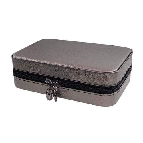 BÜYÜK MÜCEVHER TAKI ÇANTASI 21x14x6 CM - GRİ