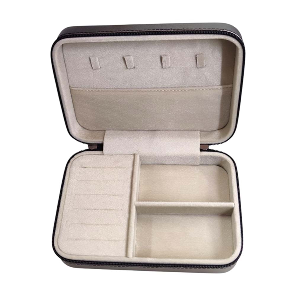 BÜYÜK MÜCEVHER TAKI ÇANTASI 21x14x6 CM - GRİ