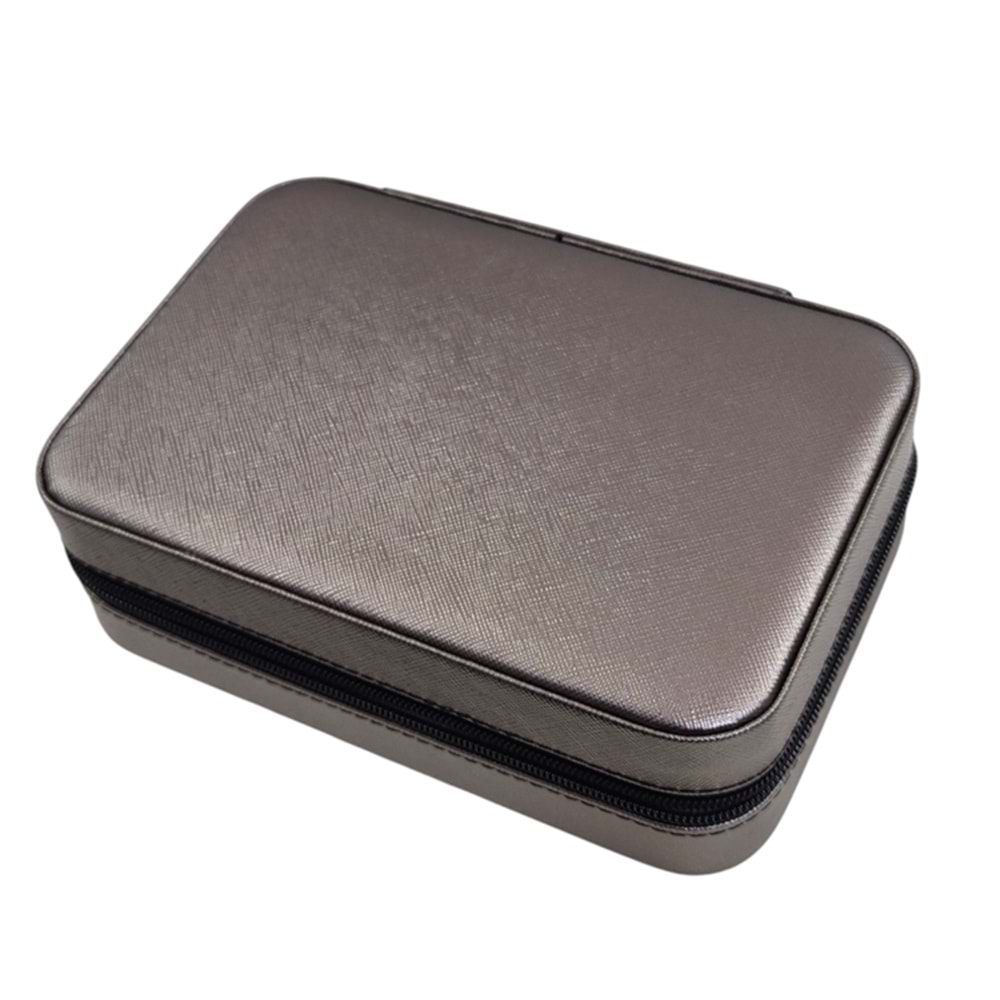 BÜYÜK MÜCEVHER TAKI ÇANTASI 21x14x6 CM - GRİ
