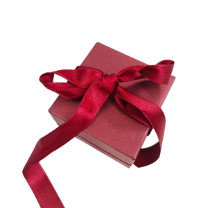 YK KURDELALI YÜZÜK KUTUSU - BORDO