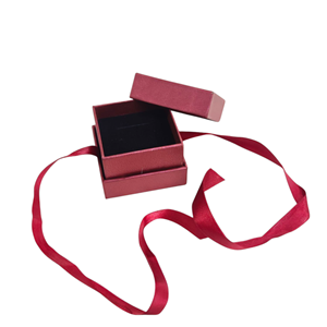 YK KURDELALI YÜZÜK KUTUSU - BORDO