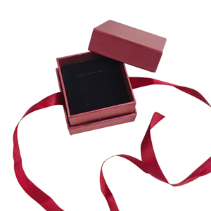 YK KURDELALI YÜZÜK KUTUSU - BORDO