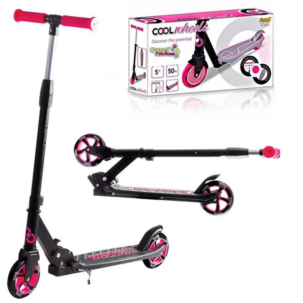 COOL WHEELS 8+ KATLANIR 2 TEKER SCOOTER - PEMBE