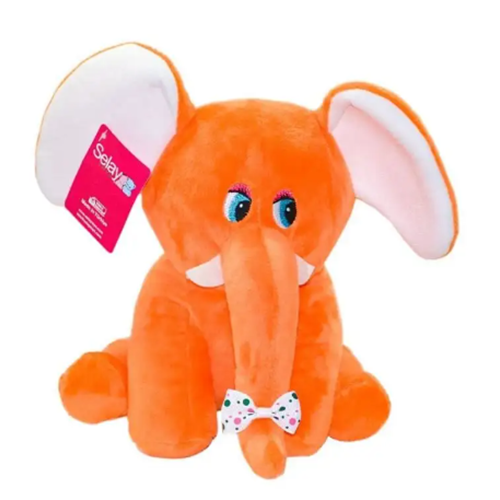 SELAY TOYS PELUŞ OTURAN FİL 20X17 CM 1286 - TURUNCU