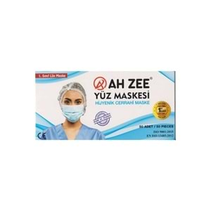 AH ZEE 3 KATLI MASKE ULTRASONİK BURUN TELLİ CE