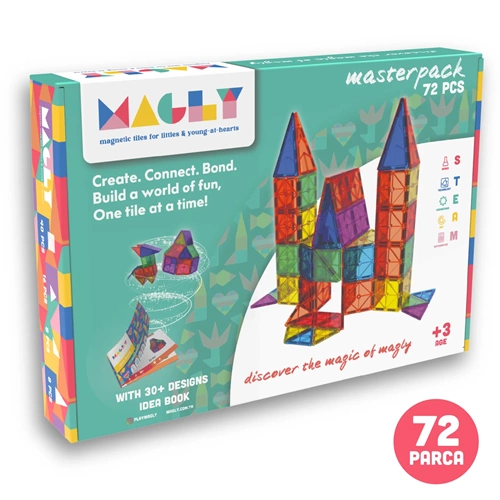 MAGLY MANYETİK 3 BOYUTLU YAPI BLOKLARI 72 PARÇA