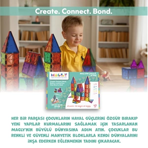 MAGLY MANYETİK 3 BOYUTLU YAPI BLOKLARI 72 PARÇA