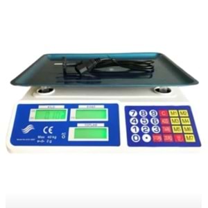 BOZYEL ELEKTRONİK KROM KEFELİ ŞARJLI TERAZİ 40 KG - 48 SAAT ŞARJ ÖMRÜ