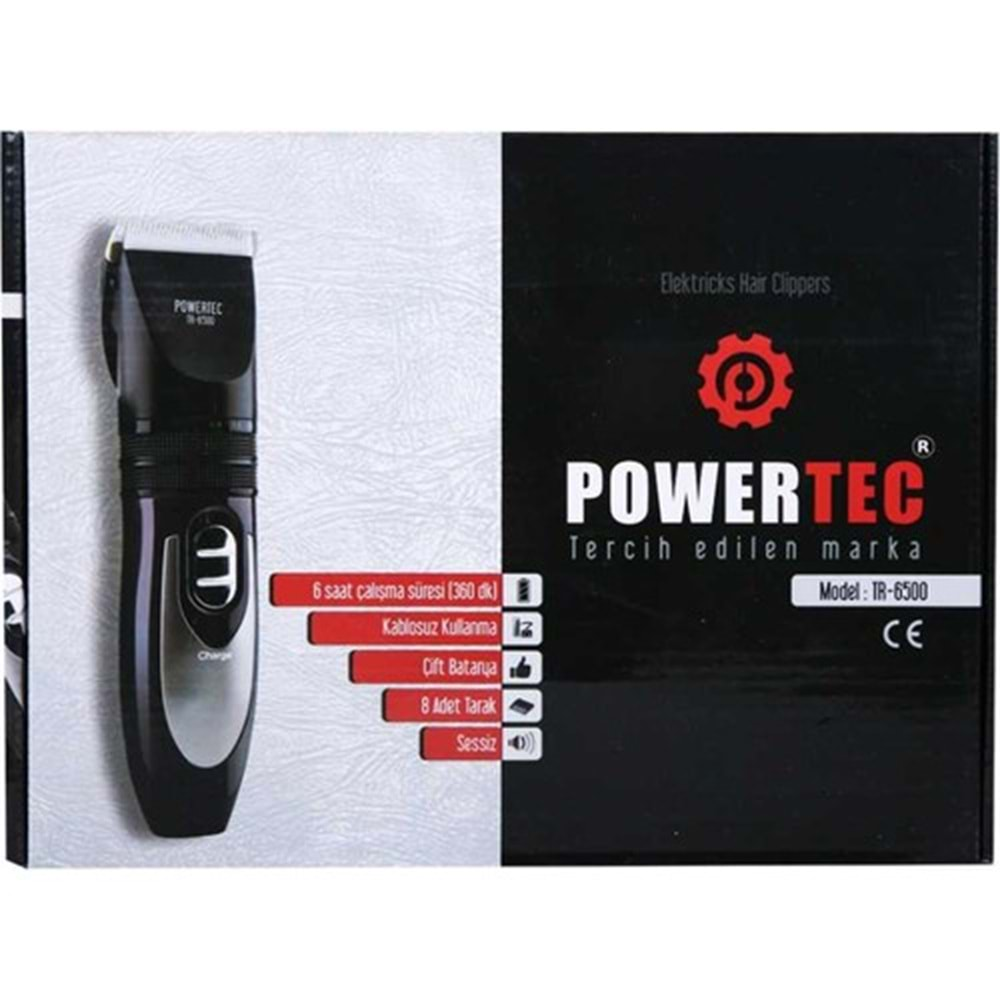 POWERTEC TR-6500 ŞARJLI SAÇ SAKAL KESME MAKİNESİ