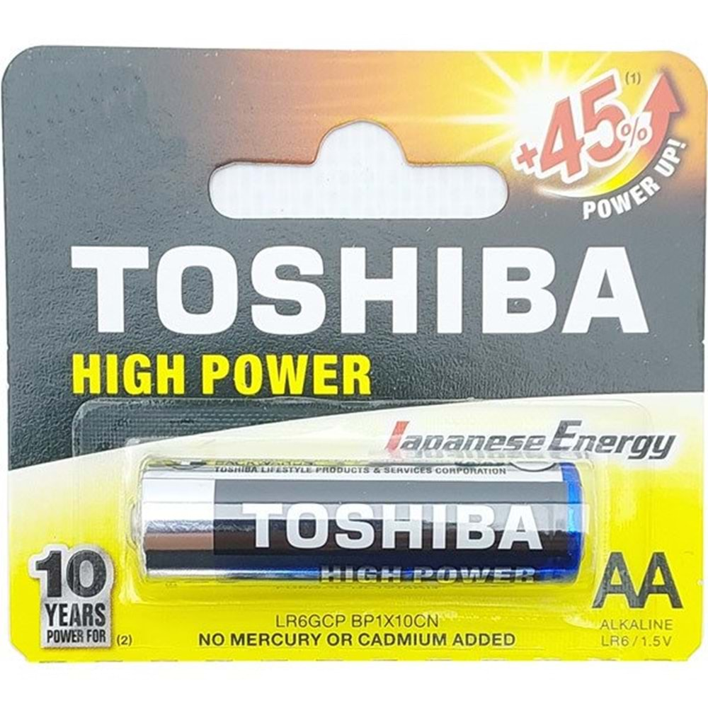 TOSHIBA LR6 KARTELA ALKALİN KALEM PİL