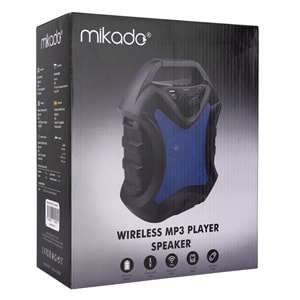 Mikado MD-5BT X-Life 5W 1200mAh USB/SD Cart/Bluetooth Kablosuz MP3 Hoparlör