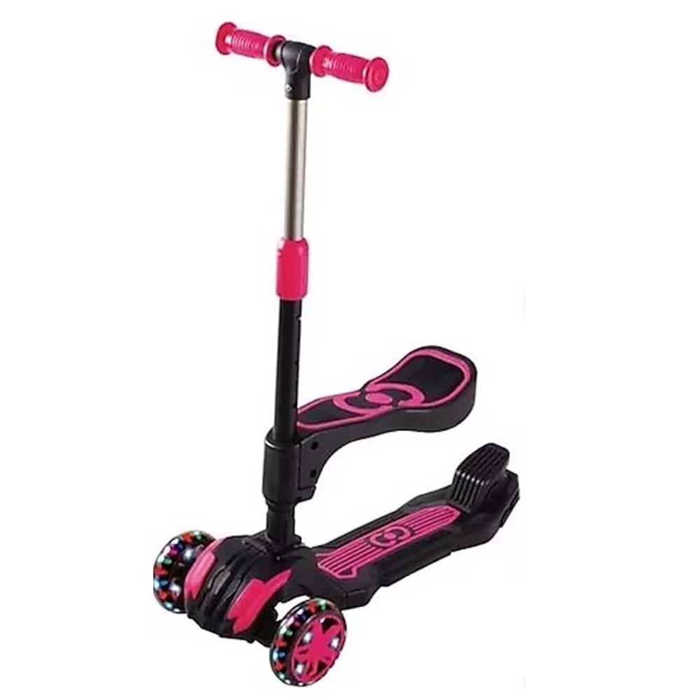 COMBO COOL WHEELS SCOOTER OTURAKLI - PEMBE