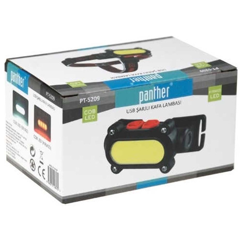 PANTHER PT-5209 USB ŞARJLI KAFA LAMBASI