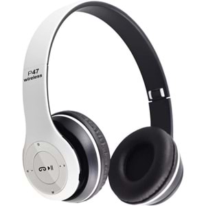 GLR TECH P47 WIRELESS BLUETOOTH KULAKLIK 5.0+EDR - BEYAZ