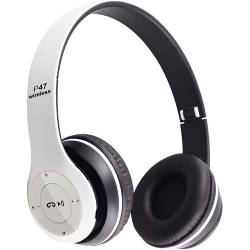 GLR TECH P47 WIRELESS BLUETOOTH KULAKLIK 5.0+EDR - BEYAZ
