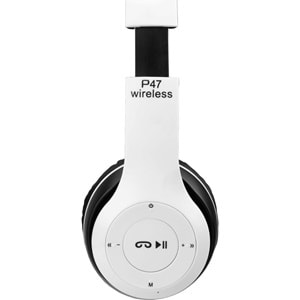 GLR TECH P47 WIRELESS BLUETOOTH KULAKLIK 5.0+EDR - BEYAZ