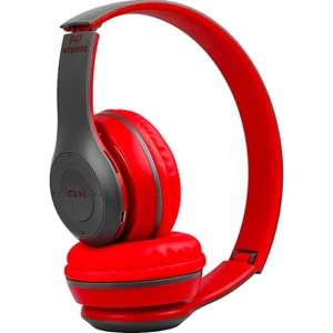 GLR TECH P47 WIRELESS BLUETOOTH KULAKLIK 5.0+EDR - KIRMIZI