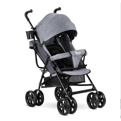 BABYHOPE SC-100 TAM YATAR BASTON BEBEK ARABASI PUSET - GRİ - STD