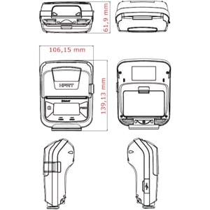 HPRT HM-E300 Taşınabilir - Mobil Termal Etiket - Fiş Yazıcı