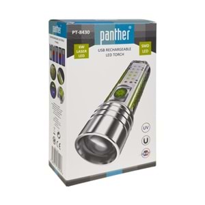PANTHER PT-8430 USB ŞARJLI EL FENERİ (30)(120)
