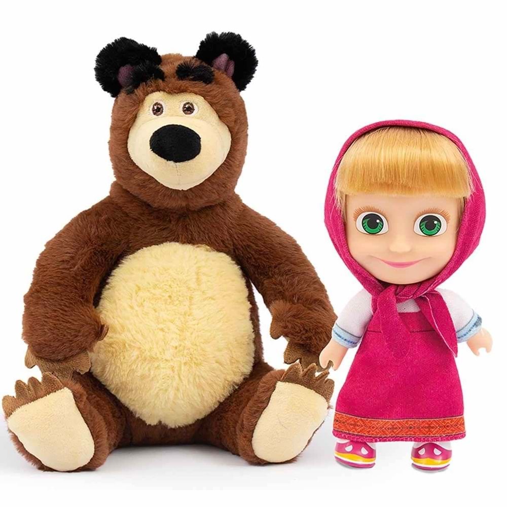 MASHA&KOCA AYI 20 CM PELUŞ 12CM BEBEK GIO-MHA21000