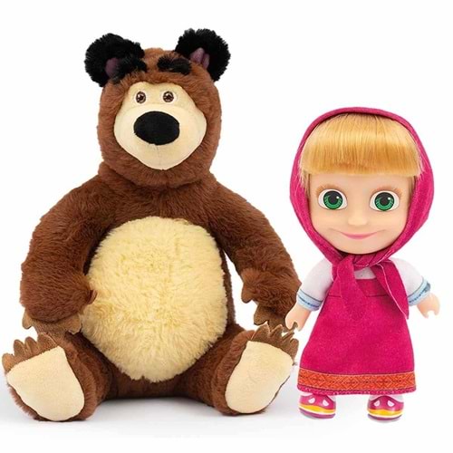 MASHA&KOCA AYI 20 CM PELUŞ 12CM BEBEK GIO-MHA21000