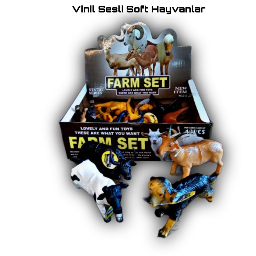 VİNİL SOFT YUMUŞAK HAYVANLAR FARM SET - 1 ADET