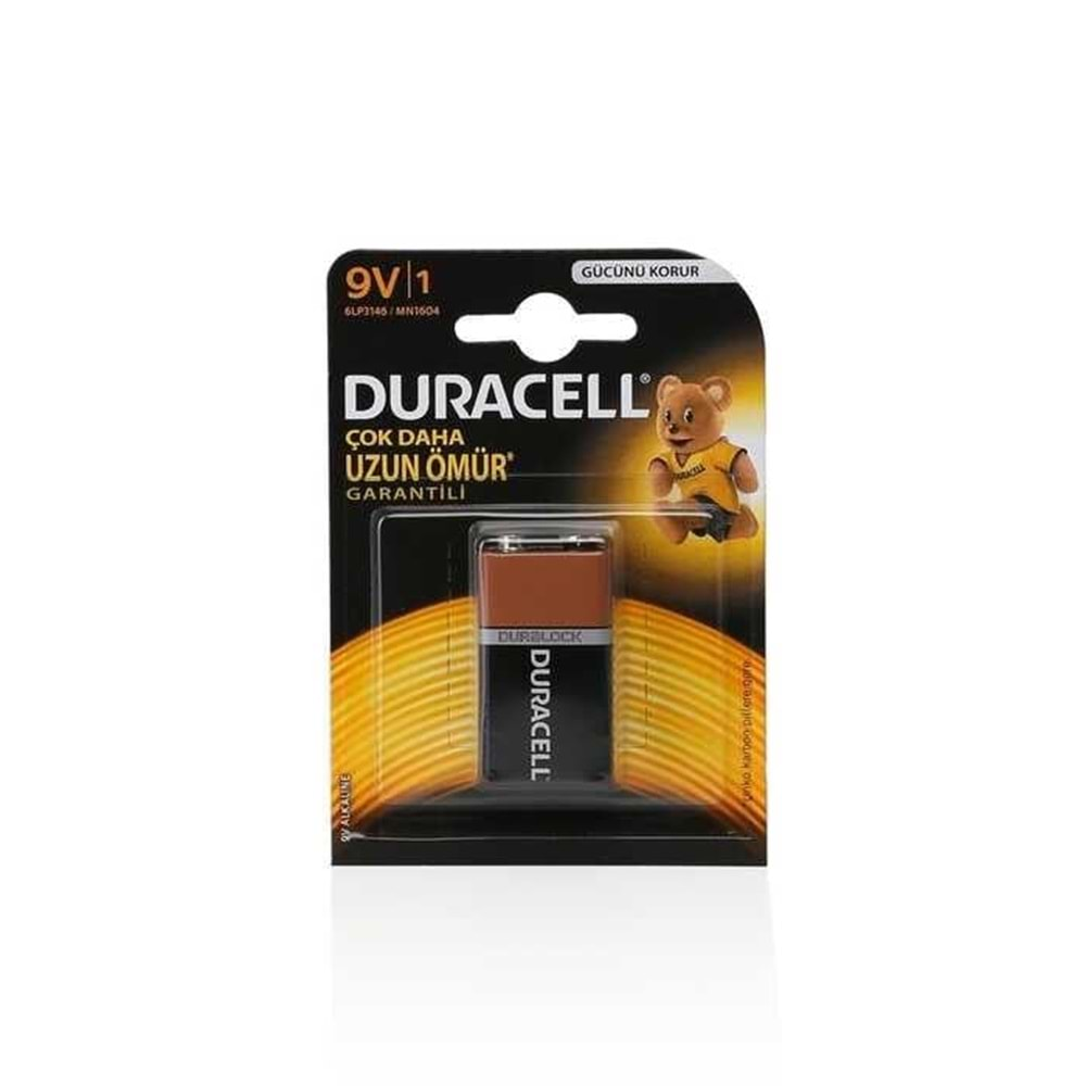 DURACELL 9 VOLT PİL 1 Lİ