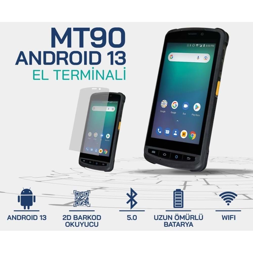Newland MT90 ANDROID 13 - 5 inch 3GB/32GB 1d/2d Barkod Okuyuculu El Terminali
