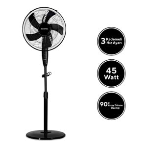 KUMTEL KTF-330 SİYAH VANTİLATÖR 45W - 16