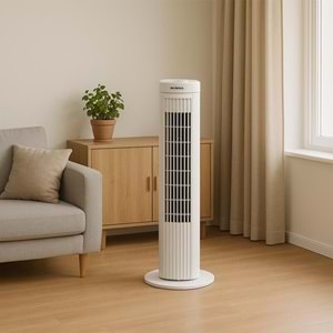 KUMTEL KTF-258W KULE TİPİ VANTİLATÖR BEYAZ 50W
