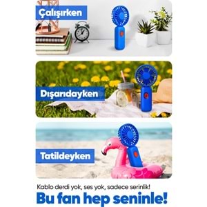 TURBO MİNİ ŞARJLI EL FANI VANTİLATÖR