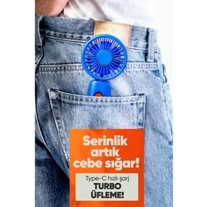 TURBO MİNİ ŞARJLI EL FANI VANTİLATÖR