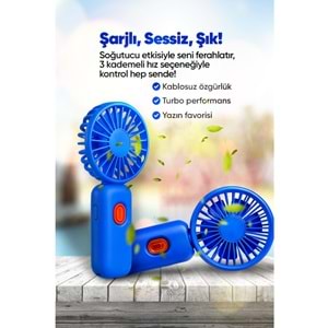TURBO MİNİ ŞARJLI EL FANI VANTİLATÖR