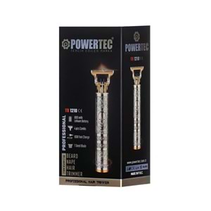 POWERTEC TR-1210 ŞARJLI SAKAL TRAŞ ENSE MAKİNESİ