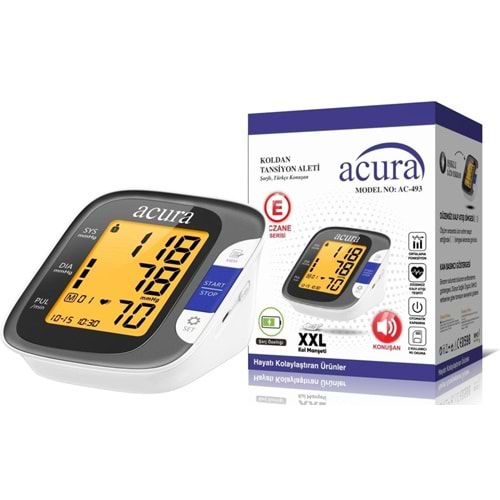 ACURA AC-493 ŞARJLI KOLDAN TANSİYON ÖLÇÜM CİHAZI